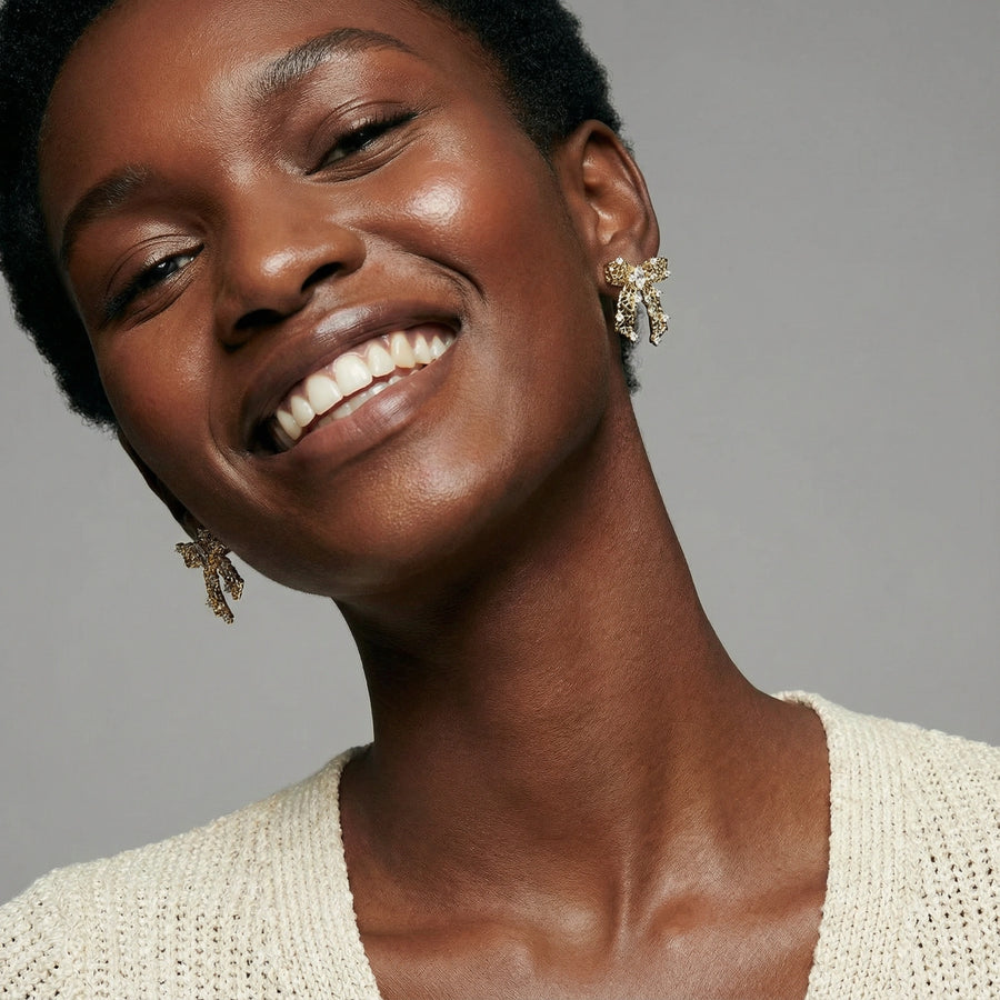Gilded Bow Earrings