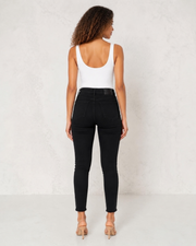 Midnight Lace Cutout Skinny Denim