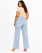 Lace Panel Denim