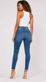 Fringe Skinny Denim