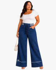 Pull on Wide-Leg Jeans