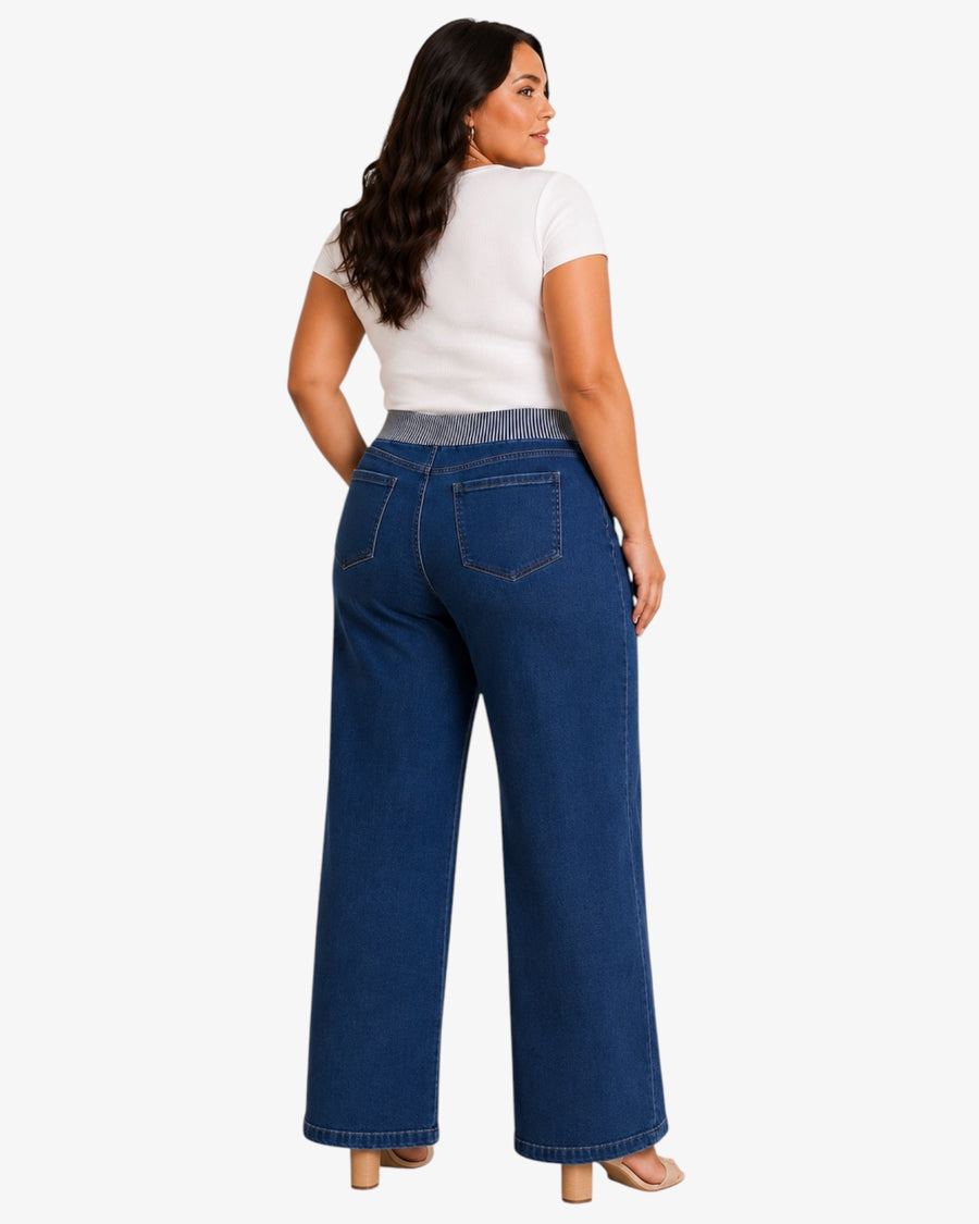 Pull on Wide-Leg Jeans