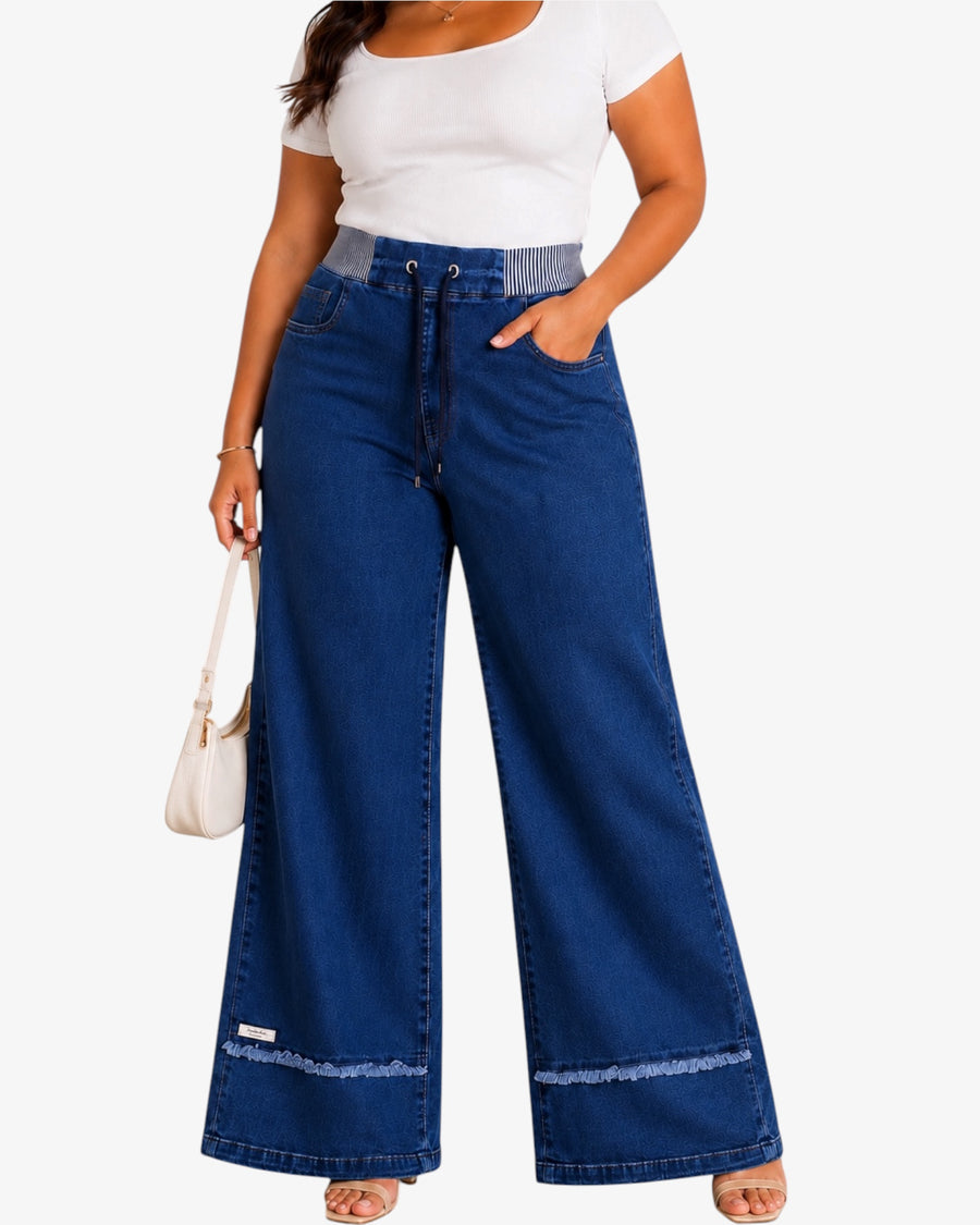 Pull on Wide-Leg Jeans