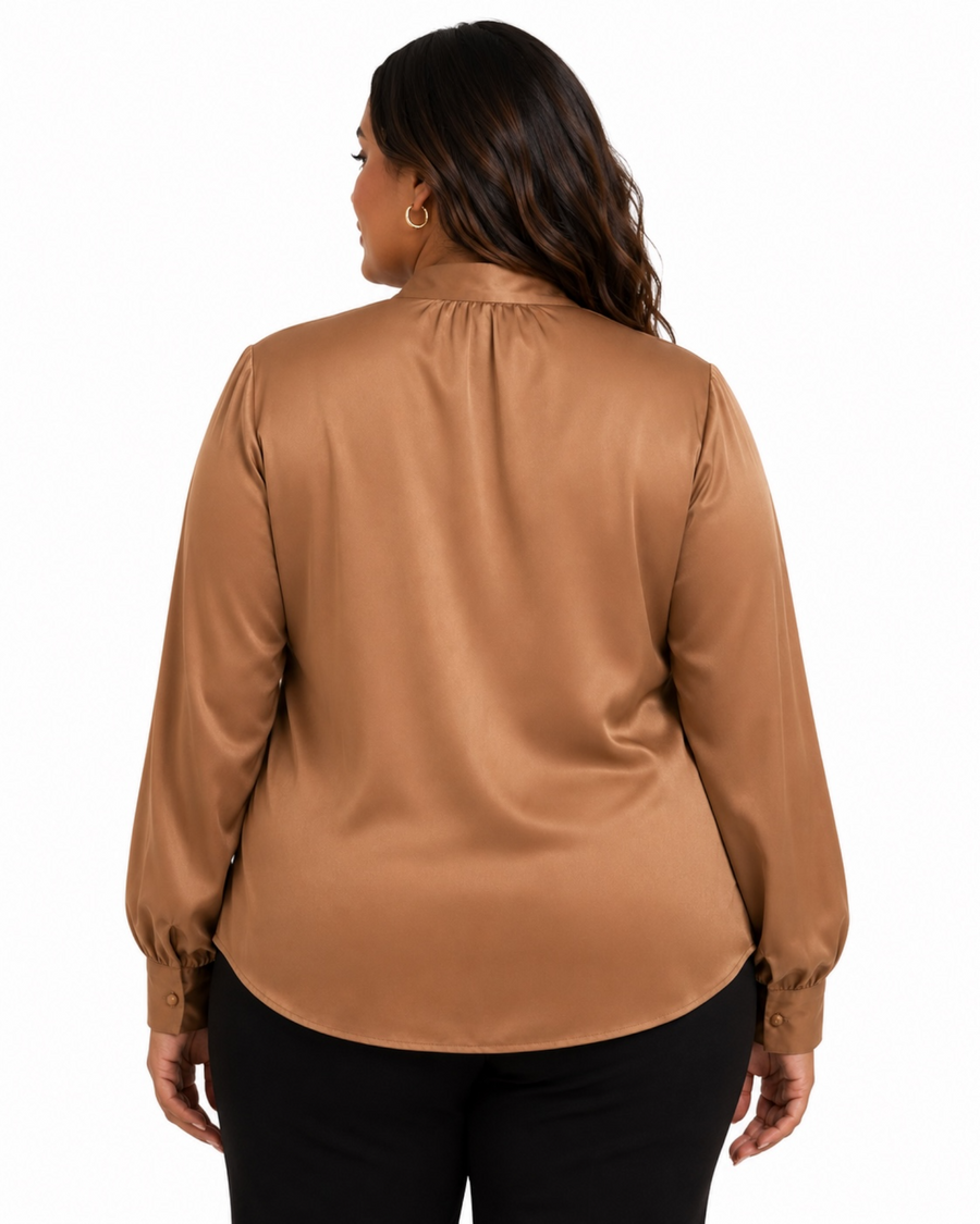 Bow tie satin top