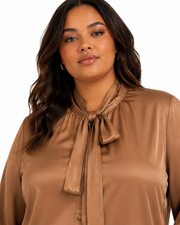 Bow tie satin top