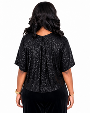 Sequin Twist Front Top