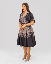 Ebony luxe shirt dress
