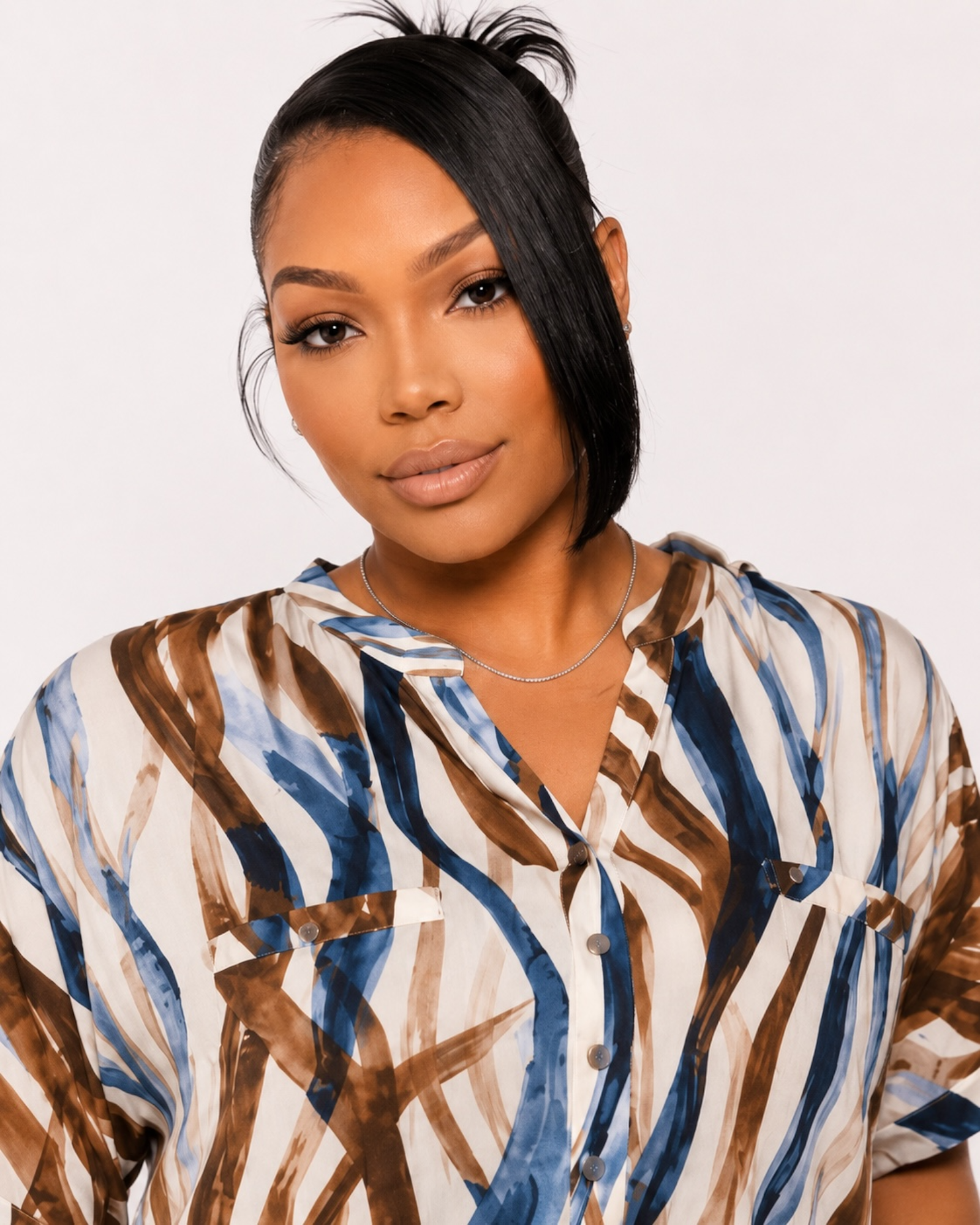 Abstract Viscose Blouse