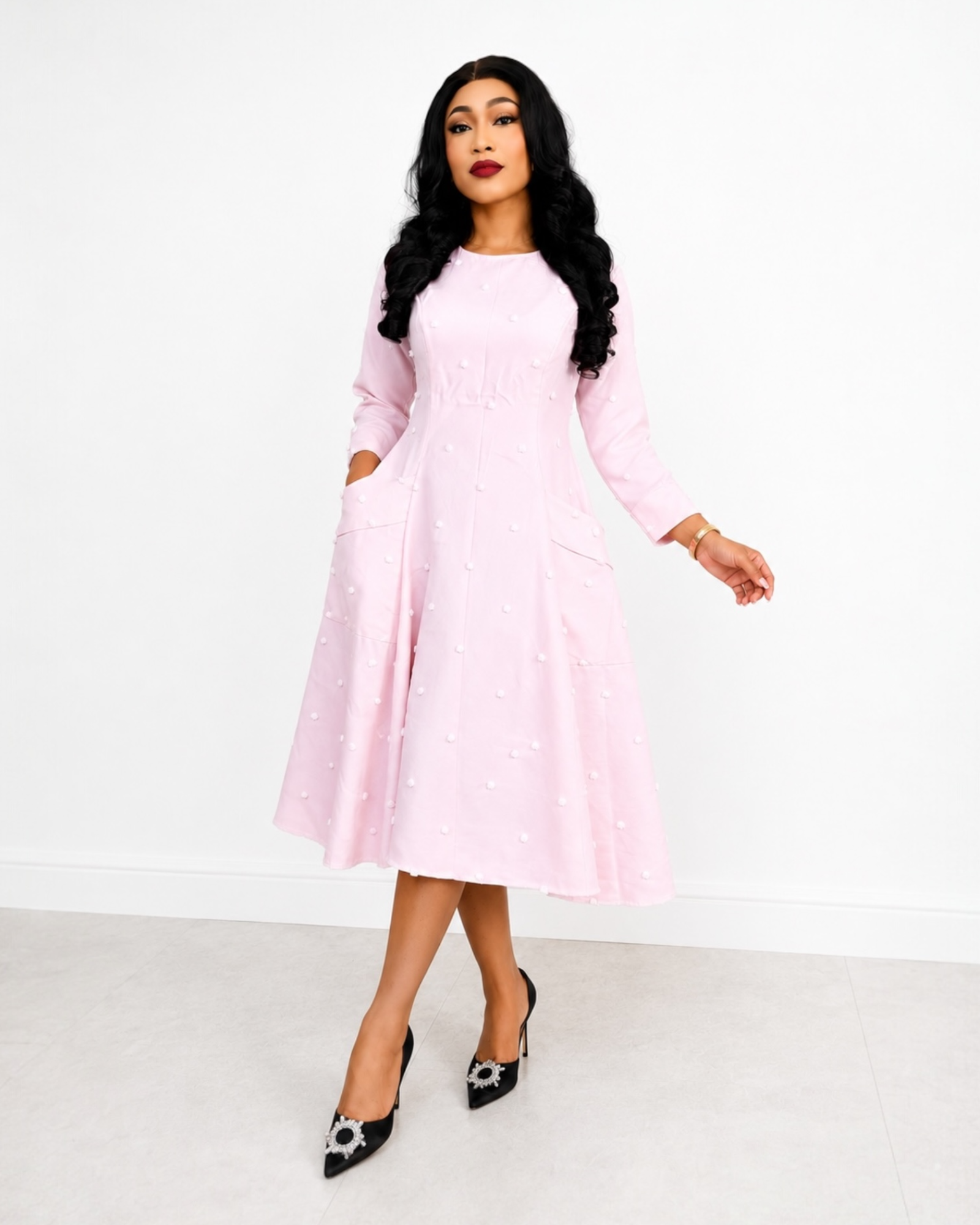 Poka pink dress