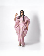 Caftan rose fleuri