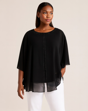 Bat wing chiffon top