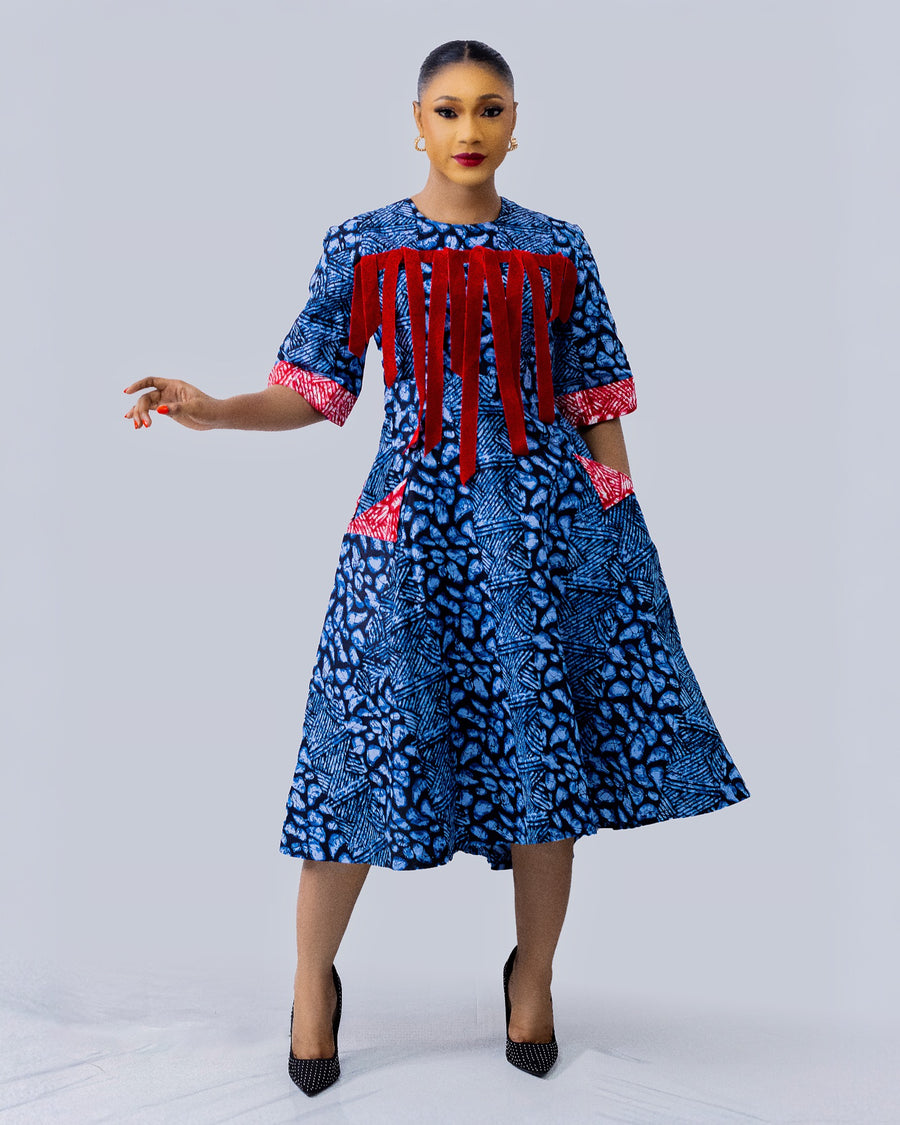 Stacy African print dress