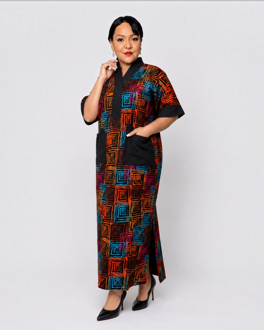 Multicolor  African Print dress