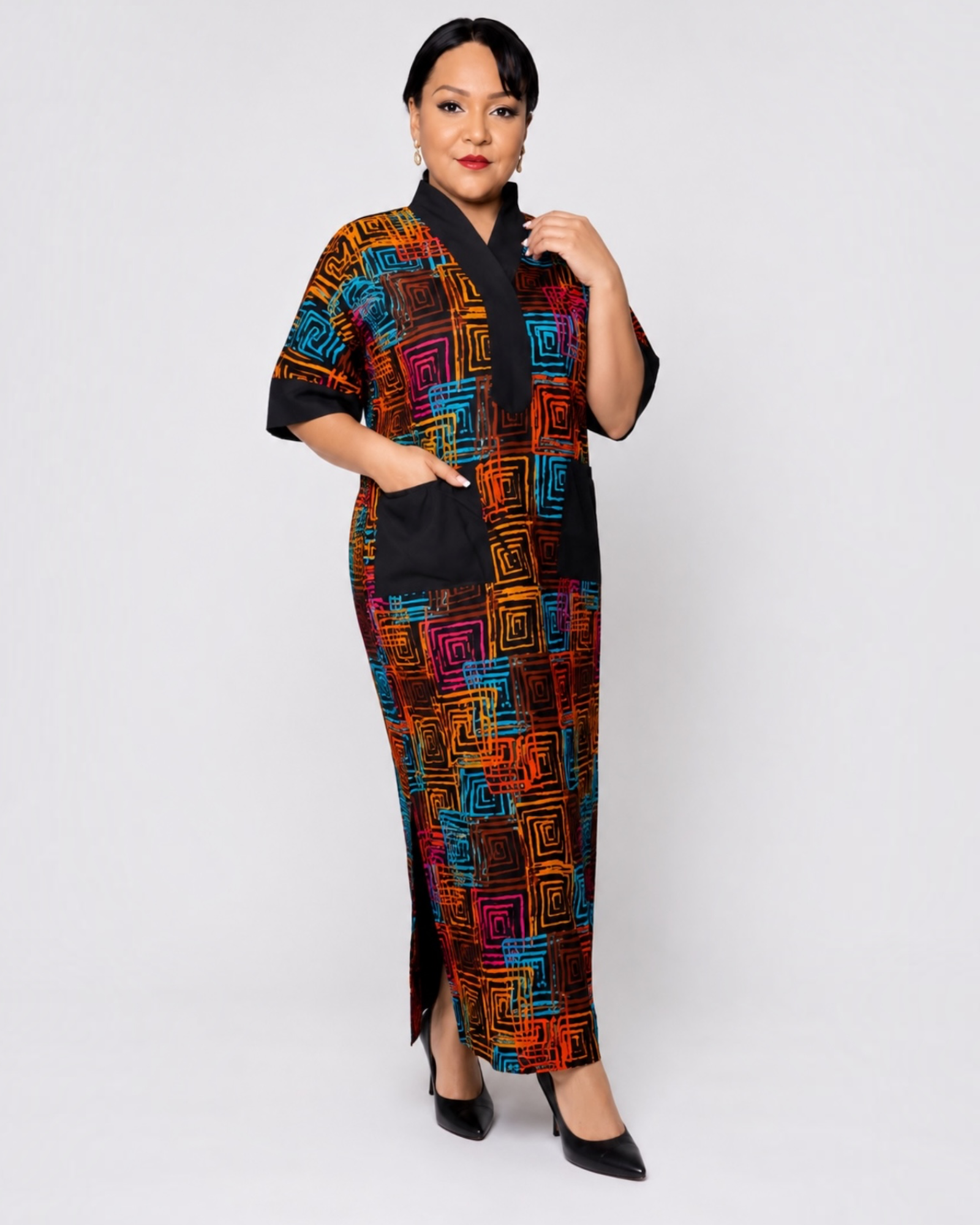 Multicolor  African Print dress
