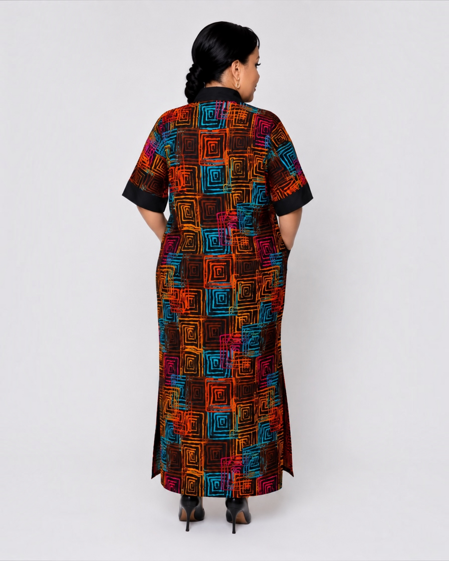 Multicolor  African Print dress