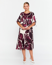 Maroon bloom dress