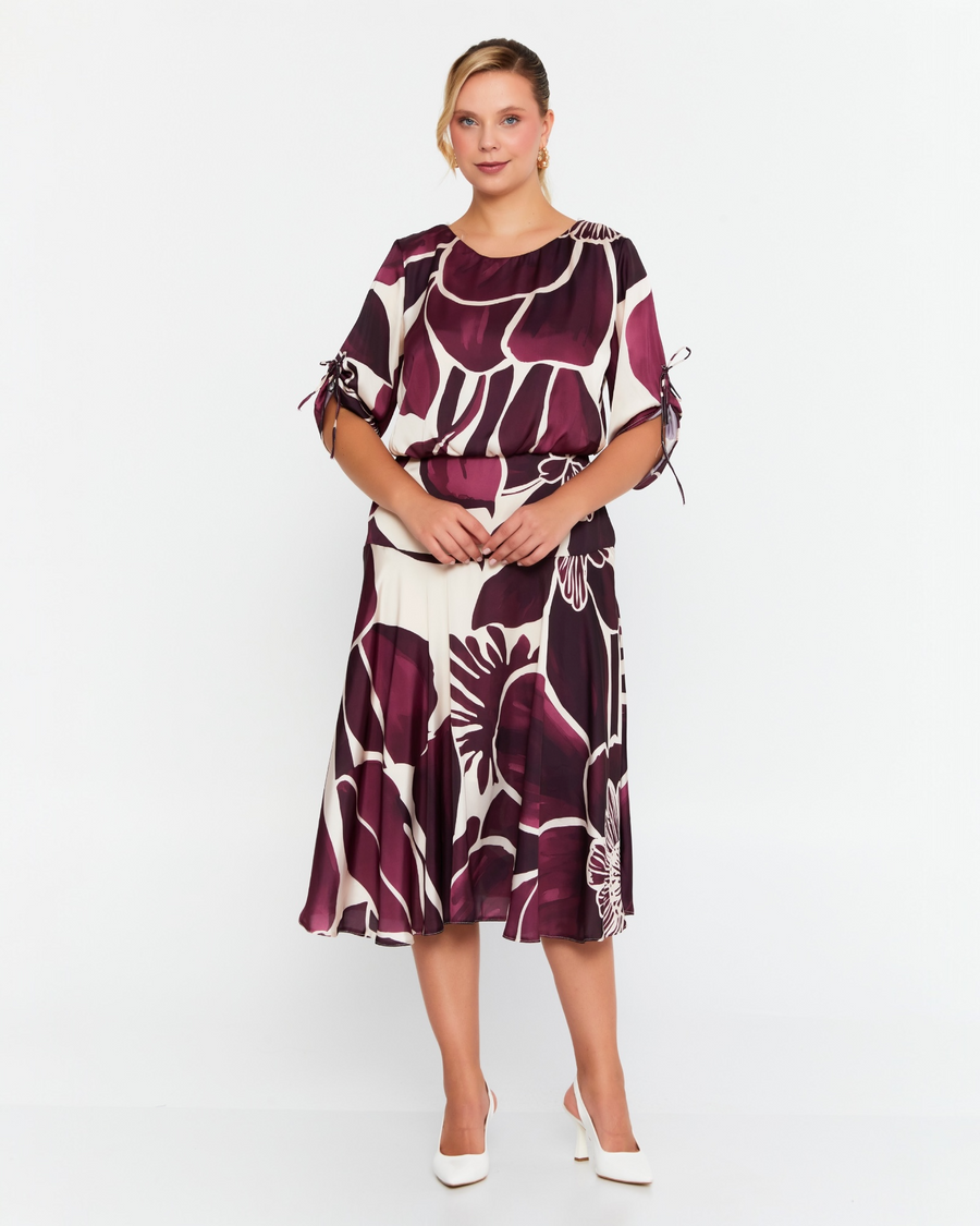 Maroon bloom dress
