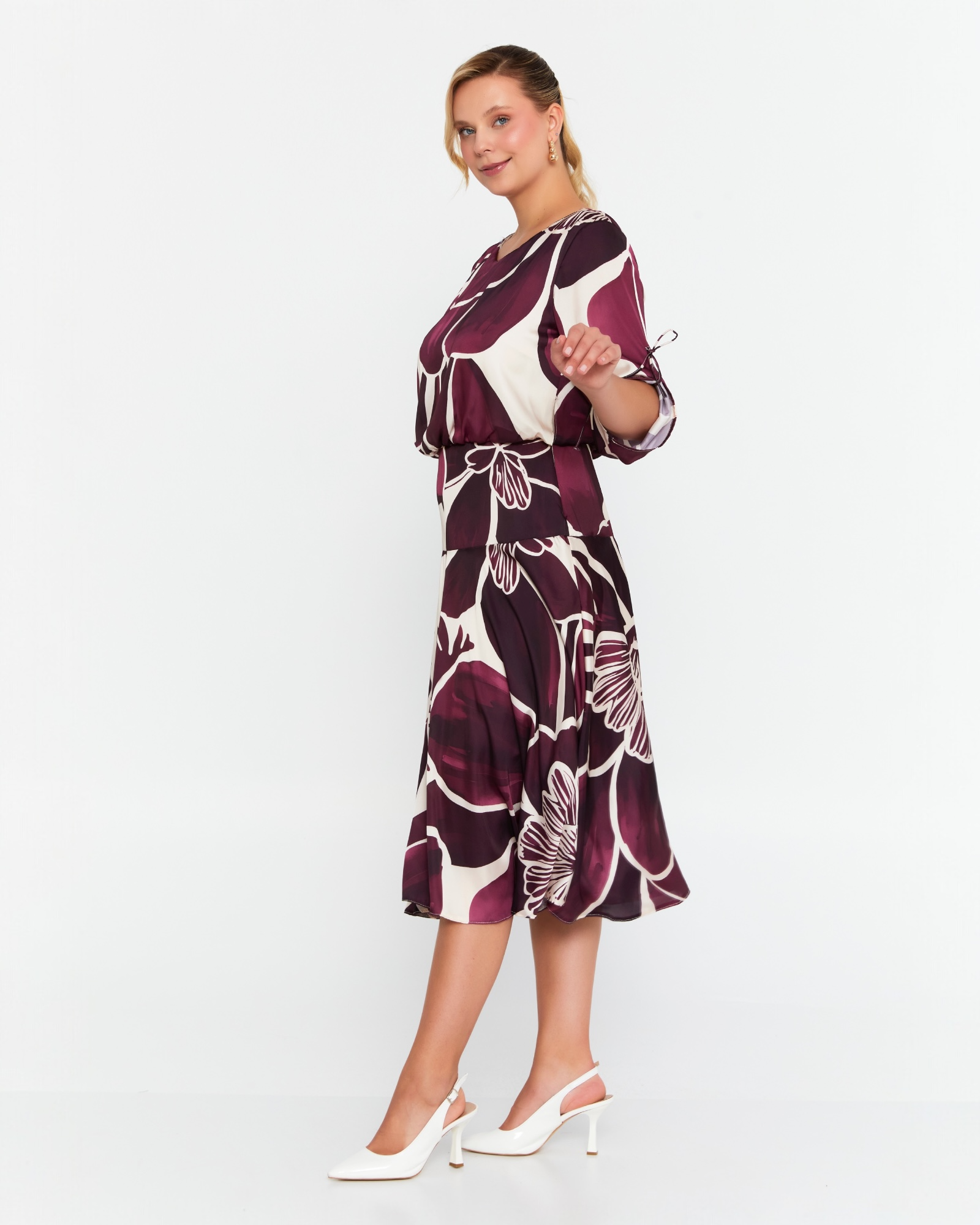 Maroon bloom dress