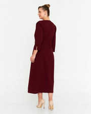 Wine broach dress