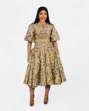 Goldrose print dress