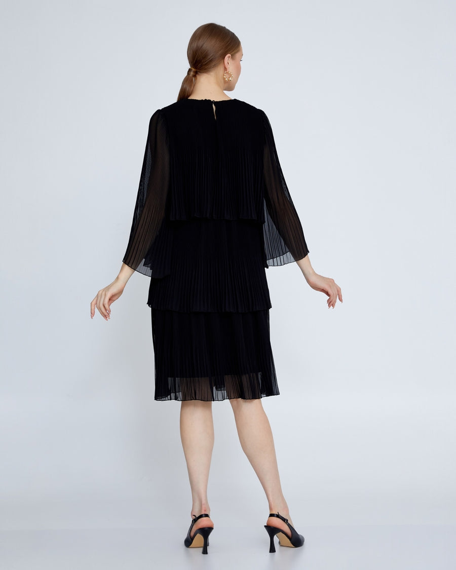 Step pleated dress