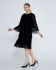 Step pleated dress