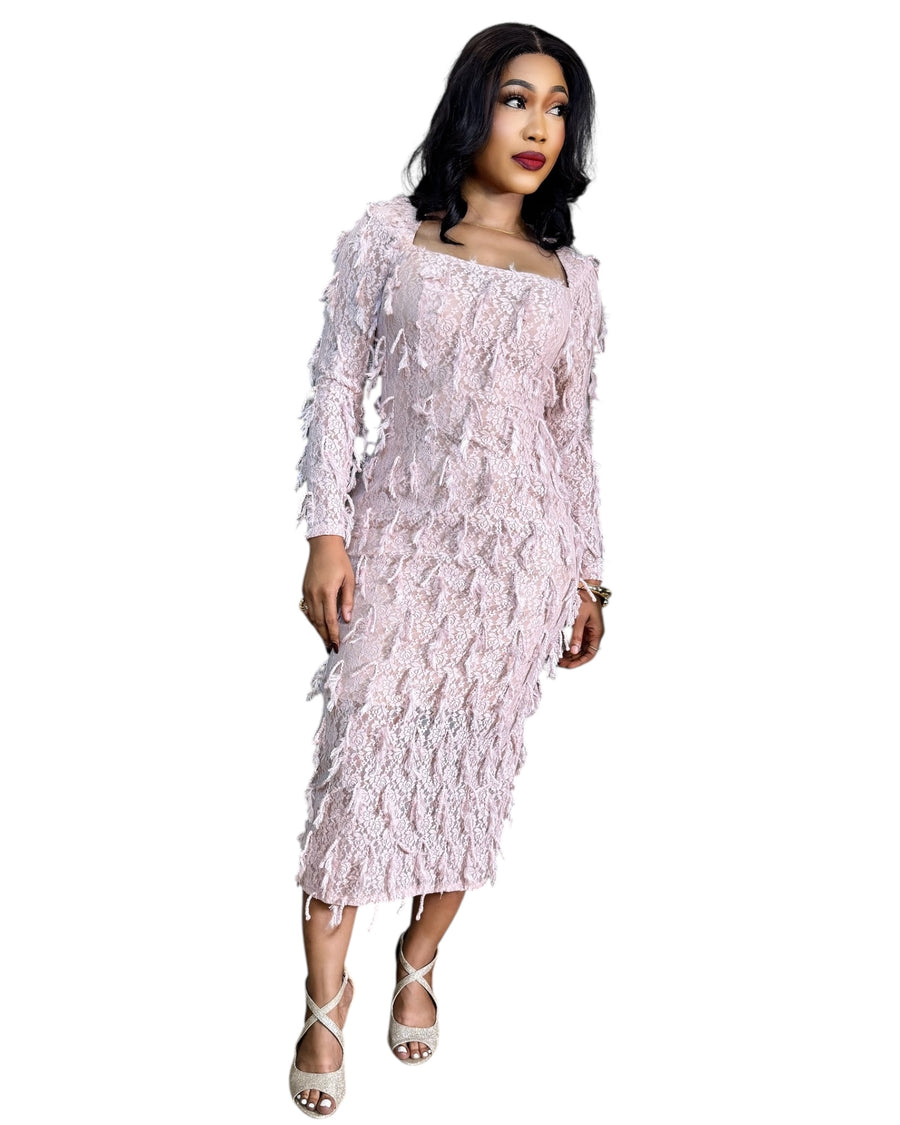 Chantilly fringe dress
