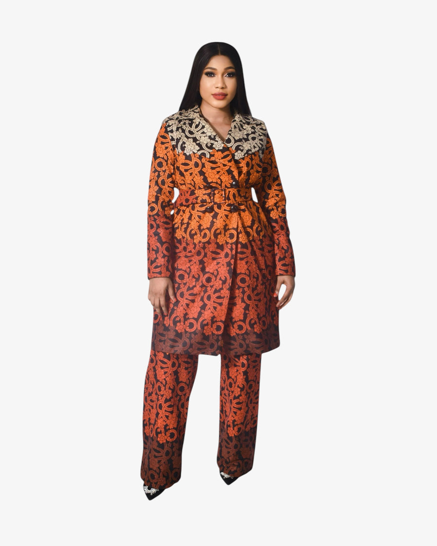 Cally African print suit